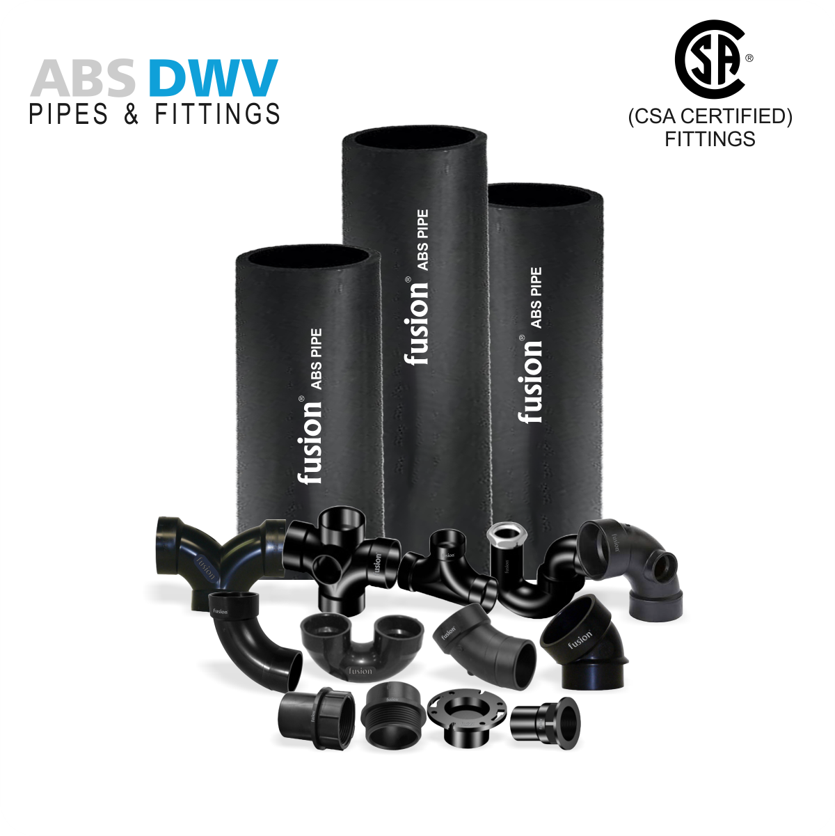 FUSION ABS DWV PIPES & FITTINGS